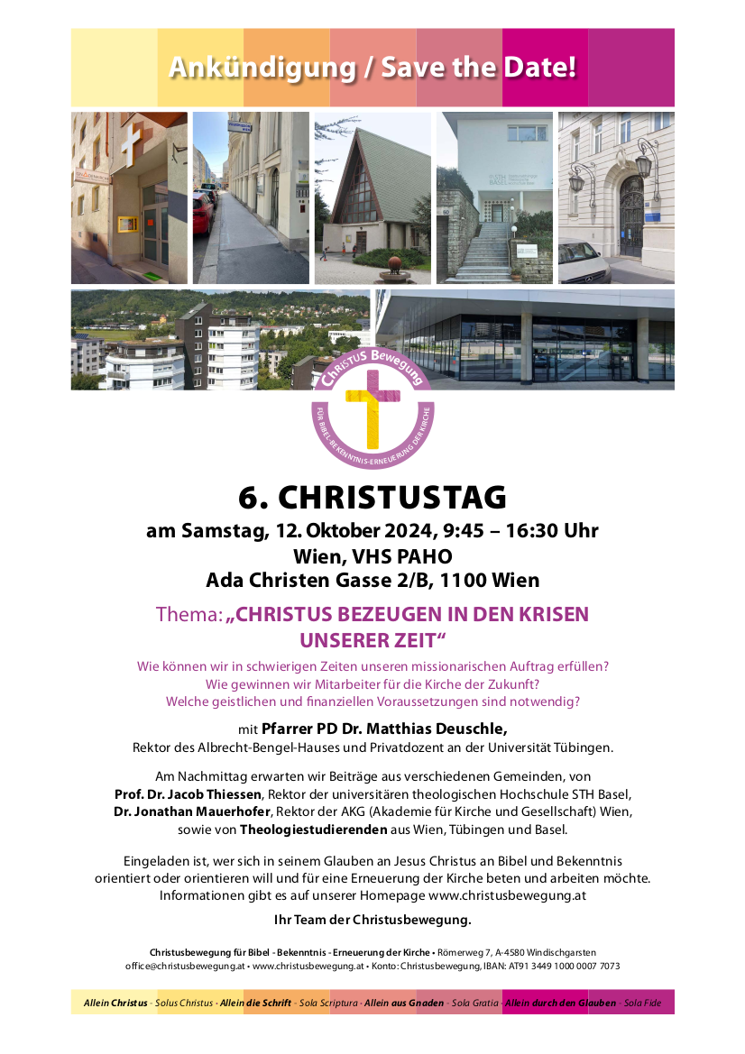 6. Christustag am 12. Oktober 2024