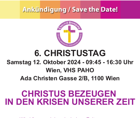 6. Christustag am 12. Oktober 2024